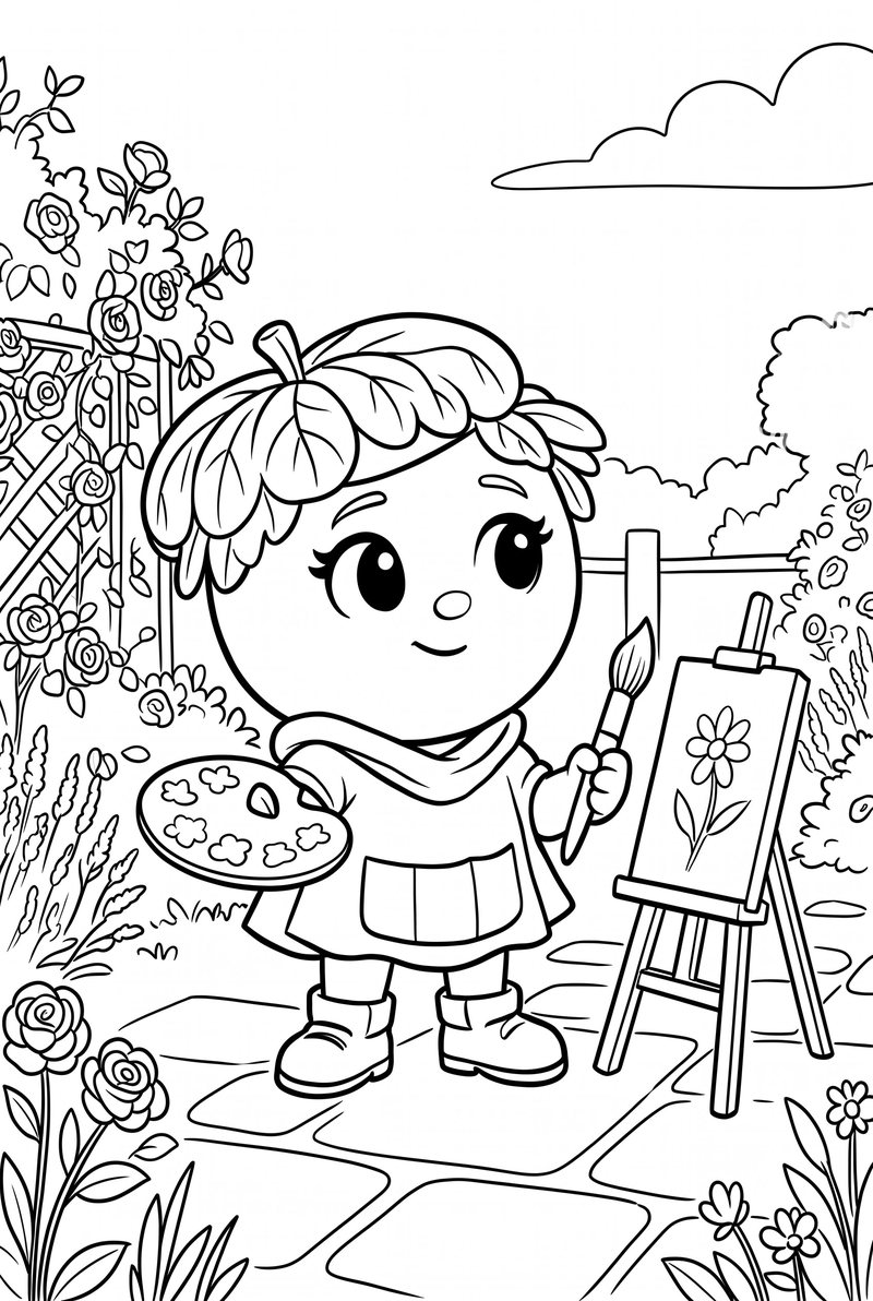 A picture to colour from The Root Kingdom Colouring Quest: UK Realm