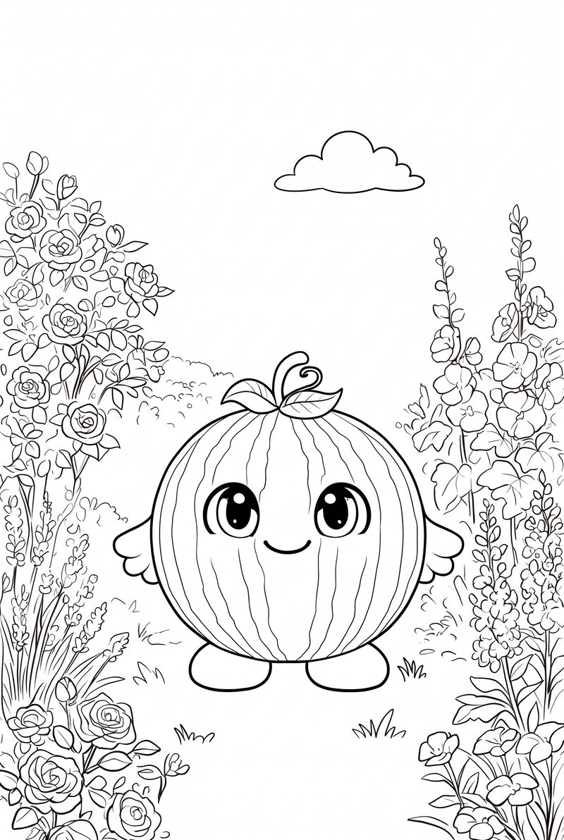 A picture to colour from The Root Kingdom Colouring Quest: UK Realm