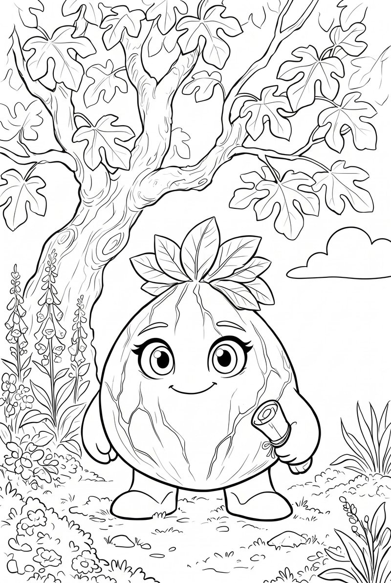 A picture to colour from The Root Kingdom Colouring Quest: UK Realm