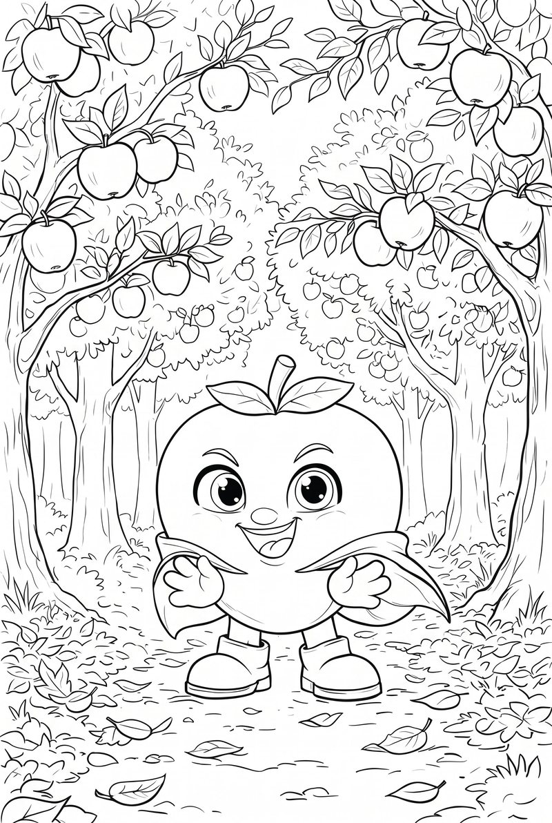 A picture to colour from The Root Kingdom Coloring Quest: USA Realm