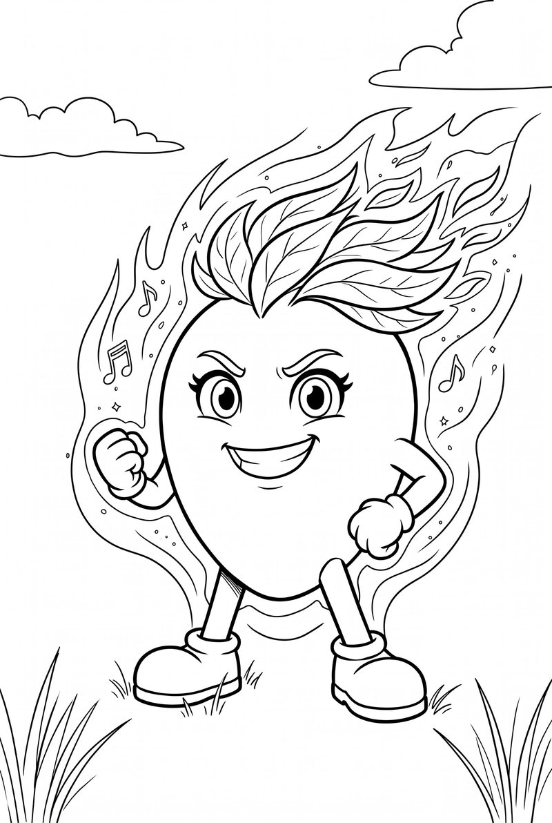 A picture to colour from The Root Kingdom Coloring Quest: USA Realm