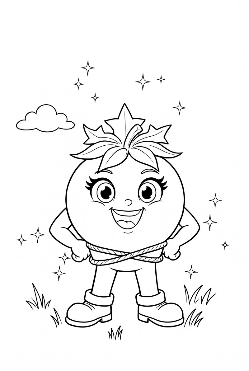 A picture to colour from The Root Kingdom Coloring Quest: USA Realm