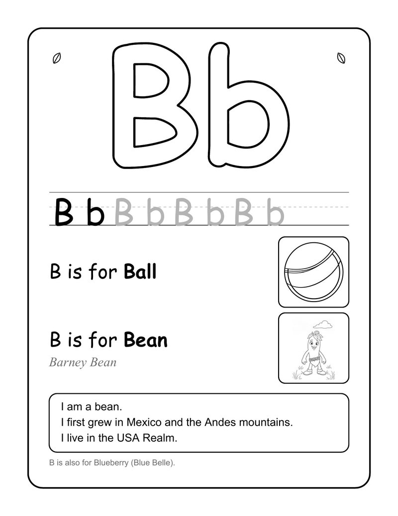 A page from USA Realm Alphabet